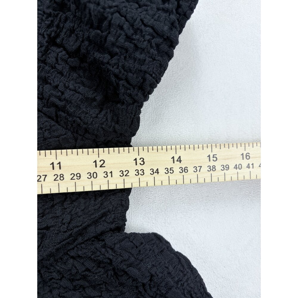 Urban Outfitters Black Textured Corset Tie-Back Peplum Top M - Picture 8 of 10